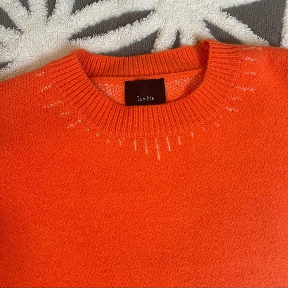 NWT Lumiere Bright Orange Sweater - Picture 7 of 9